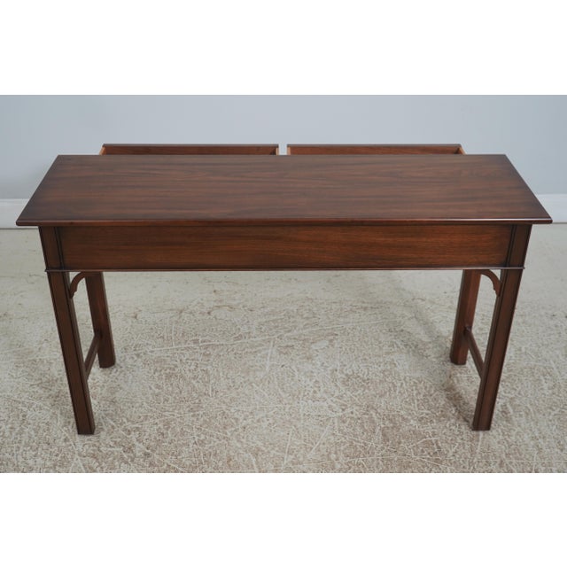 Henkel Harris Walnut 2 Drawer Console Table For Sale - Image 12 of 18