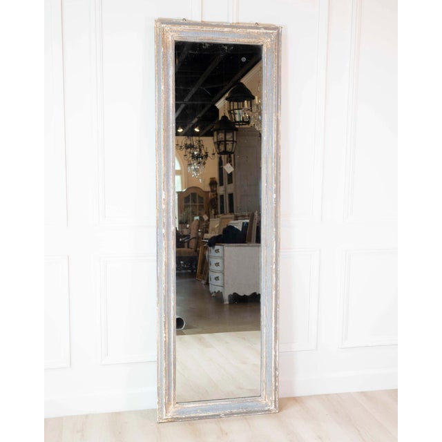 Neoclassical 19th Century Antique French Painted Dressing Mirror For Sale - Image 3 of 5