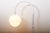 Model 4055 Height-Adjustable Floor Lamp in White Metal with Plastic Hemisphere Shade by Luigi Bandini Buti for Kartell, 1965 For Sale - Image 3 of 10