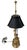 Frederick Cooper Vintage French Bouillotte Lamp Frederick Cooper Brass Tole Metal Black For Sale - Image 4 of 9