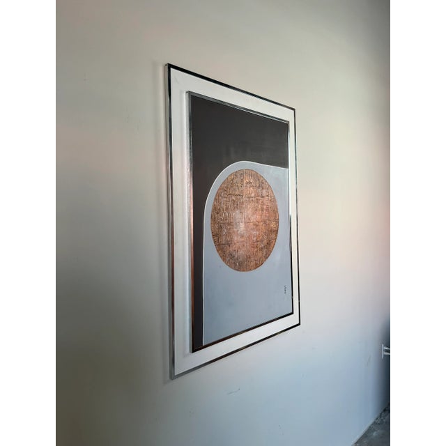 70's W. Knight Expressionist Abstract Painting, Framed For Sale In Miami - Image 6 of 13