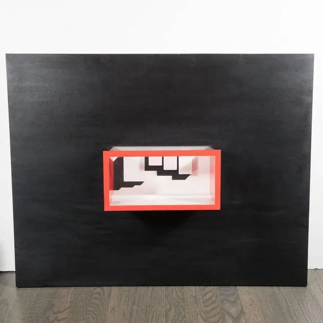 Mid-Century unknown artist untitled multimedia constructivist style box sculpture, an untitled work presenting a...