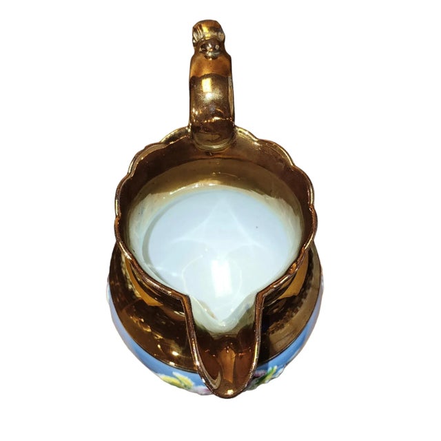 Mid 19th Century 1860s English Copper Lustreware Pitcher With Enamelled Banding For Sale - Image 5 of 9