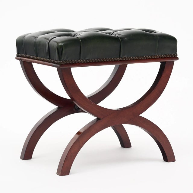 1950s French Vintage Curule Stool For Sale - Image 5 of 9