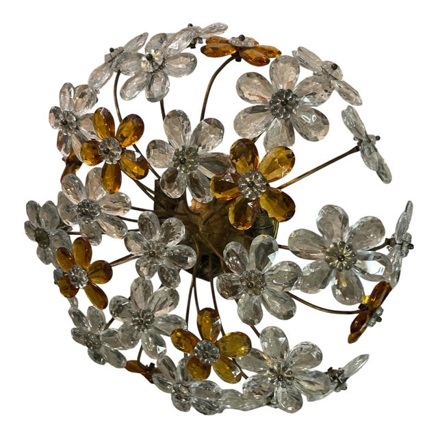 Murano Glass Flower Flushmount, 1960s For Sale - Image 11 of 14