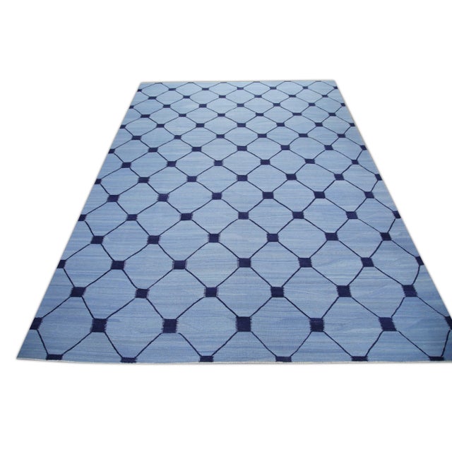 21st Century Oriental Hand Knotted Santa Grey Turkish Kilim Rug 10'4" X 14'2" For Sale - Image 9 of 9