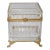 Mid-Century Fabergé Crested 24k Gold Crystal Clawfoot Baccarat Box, Signed by Tatiana Fabergé For Sale