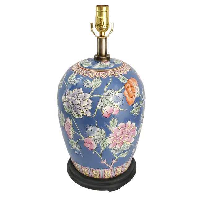 Bauer Lamp Company Lamp Ginger Jar Flowers For Sale - Image 4 of 12