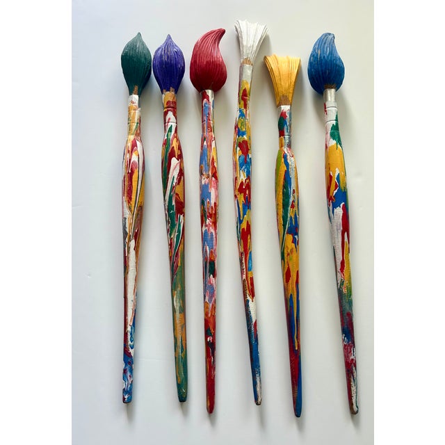 Late 20th Century Vintage Italian Pop Art "Bouquet of Paintbrushes" Sculpture – Attributed to Livio De Marchi For Sale - Image 5 of 14