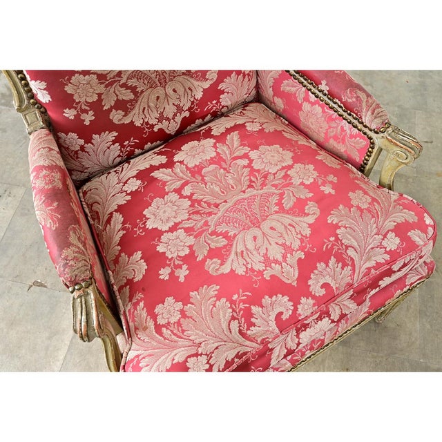19th Century French 19th Century Painted and Upholstered Bergere For Sale - Image 5 of 14