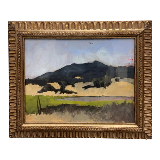 Modernist Expressionist Landscape Framed Painting For Sale