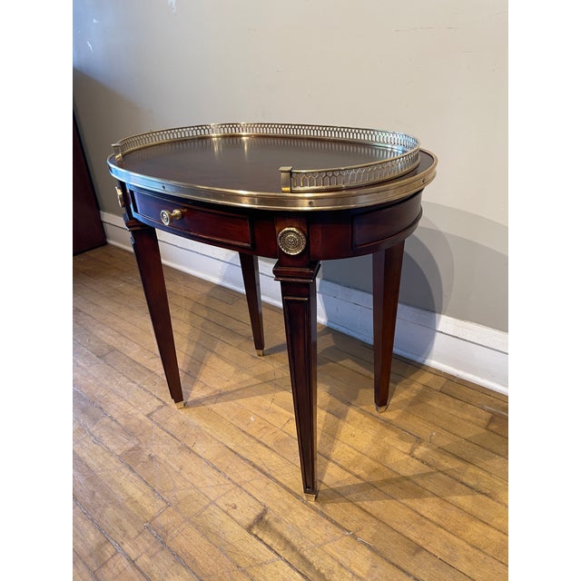 Pair of Vintage Walnut Regency-Style Side Tables For Sale - Image 4 of 10