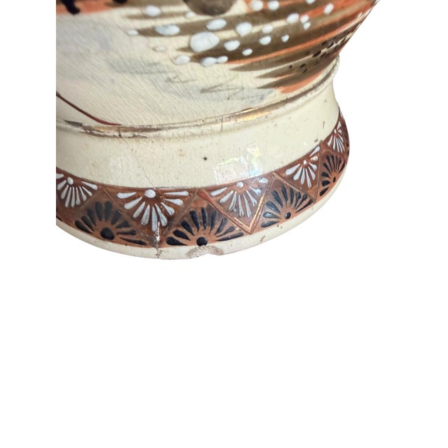 Antique Japanese Earthenware Satsuma Vase, 1950 For Sale - Image 3 of 10