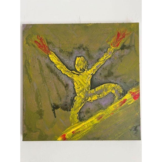 Early 21st Century ArpVerdeacqua, Surfing Mind on Fire, 2021, Acrylic on Canvas For Sale - Image 5 of 5