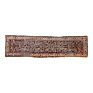 Vintage Mahal Rug Runner - 3'4" X 12'10" For Sale