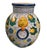 Italian Vintage Italian Majolica Style Lion-Head Lemon Motif Ceramic Urn Vase For Sale - Image 3 of 12