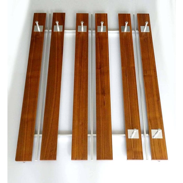 Mid-Century Modern Large Scandinavian Coat Rack in Teak For Sale - Image 3 of 12