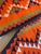 1920s Orange/Green Wool Kilim Fringed Rug or Throw For Sale - Image 4 of 6