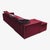 Rafaella Chaise Sofa in Red and Rusty Velvet from Biosofa For Sale - Image 9 of 14