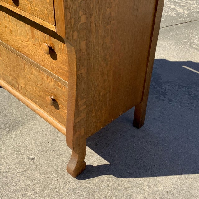 Antique Tiger Oak Dresser For Sale - Image 9 of 13