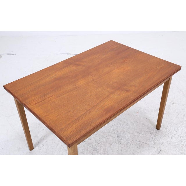 Vintage Teak Dining Table with Two Extension Leaves, 1960s For Sale - Image 6 of 14