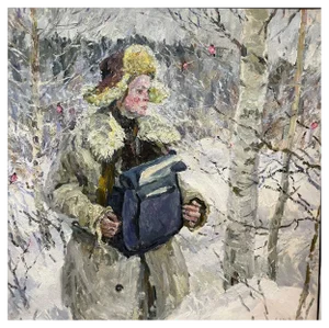 Georgij Moroz, The Post Woman, 2004, Oil on Canvas
