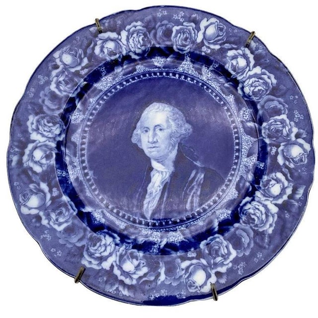 Traditional 1970s Pasargad DC George and Martha Washington Plates- Set of 2 For Sale - Image 3 of 4