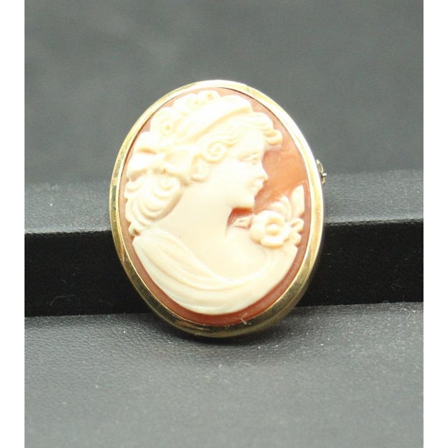 Cameo Brooch and Pendant in Shell and Gold For Sale - Image 4 of 10