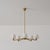 Vintage Italian Brass and Opaline Glass Chandelier, 1950s For Sale - Image 13 of 13