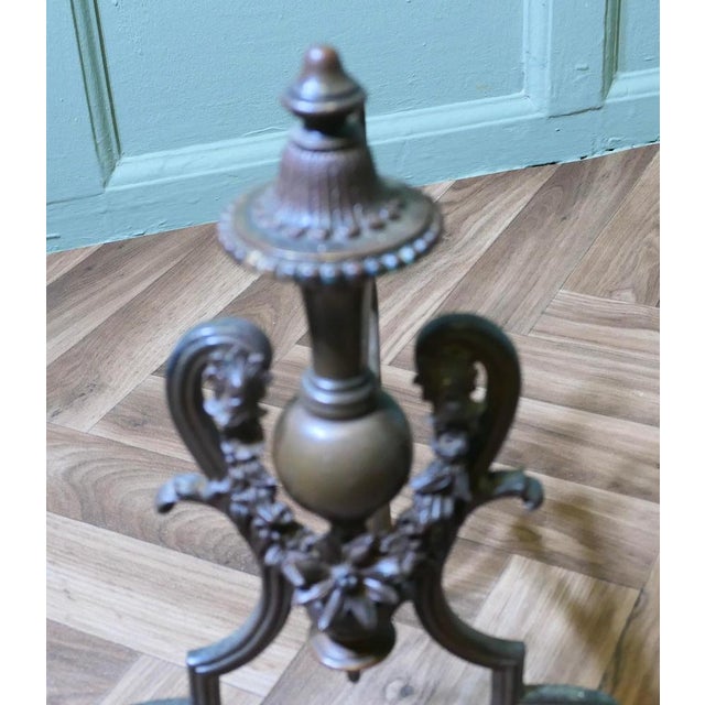 French Brass Andirons, Set of 2 For Sale - Image 6 of 7