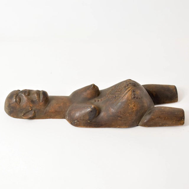 African Early 20th Century Makonde Njorowe Pregnant Belly Mask Tanzania For Sale - Image 3 of 7