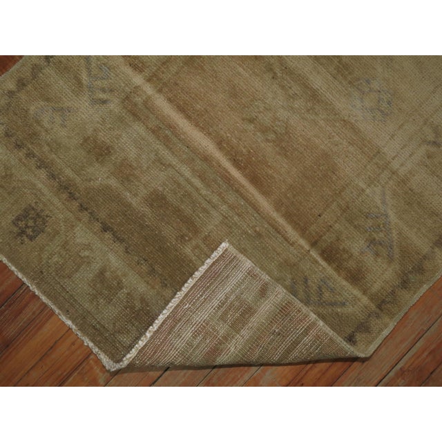 Brown Beige Turkish Oushak Runner For Sale In New York - Image 6 of 6