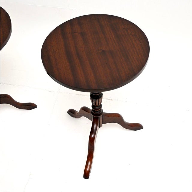 Wood Antique Georgian Wine Tables, 1950, Set of 2 For Sale - Image 7 of 11