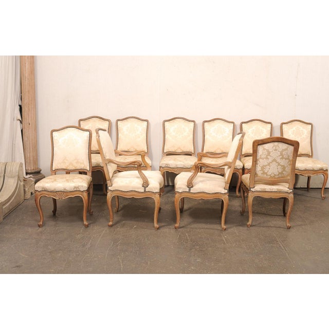 Mid 20th Century French Louis XV Style Dining Chairs (Set of 10) For Sale - Image 10 of 13