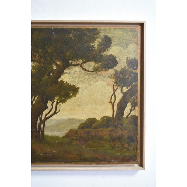 Landscape with Ruins, 1960s, Oil on Panel For Sale - Image 4 of 6