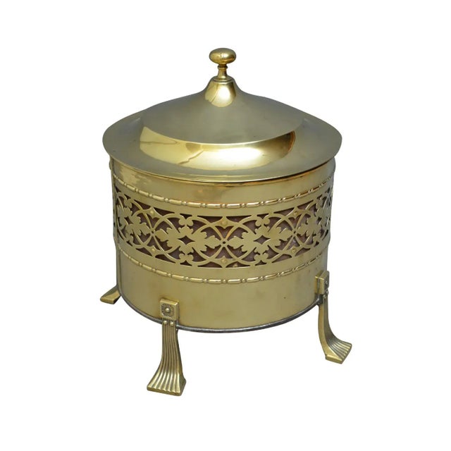 Antique Edwardian Brass Coal Bucket, 1900s For Sale - Image 3 of 8