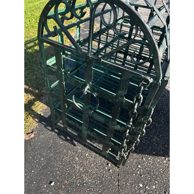 Early 20th Century Unique Antique French 20th Century Wrought Iron Wine Chest With Lock For Sale - Image 5 of 8