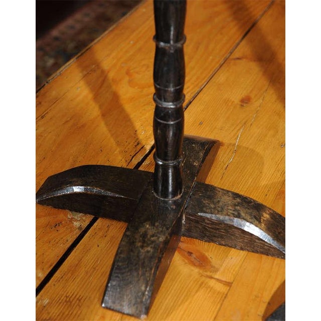 Late 19th Century Ebonized Turned Oak Pricket Sticks - a Pair For Sale - Image 5 of 5