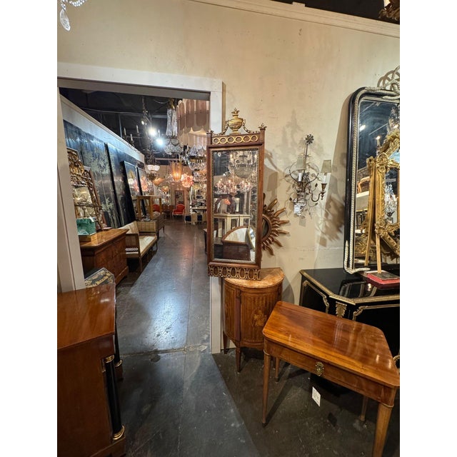 19th Century 19th C. Swedish Walnut and Gilt Mirror For Sale - Image 5 of 5