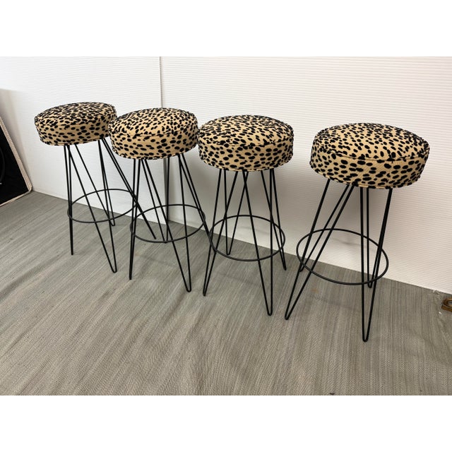 Mid 20th Century Cheetah Bar Stools. Set of Four For Sale - Image 12 of 12