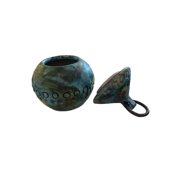 Alvino Bagni Alvino Bagni Ceramic Urn With Top From His “Sea Garden Collection For Sale - Image 4 of 8