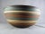 Studio Pottery 1970s Israel Rina Peleg Style Blue & Brown Striped Studio Art Pottery Salad Bowl For Sale - Image 4 of 11
