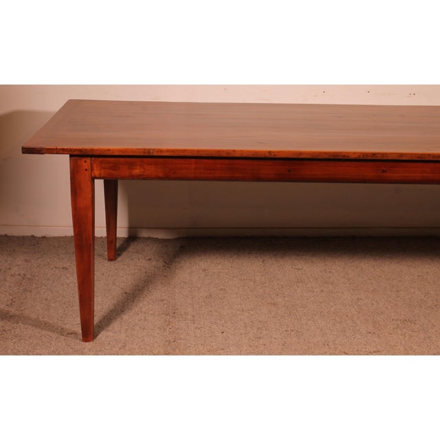Refectory Table in Cherry Wood For Sale - Image 6 of 12