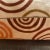 Handcrafted decorative pillow case, double sided cream linen with orange, brown and burgundy swirls with invisible zipper....