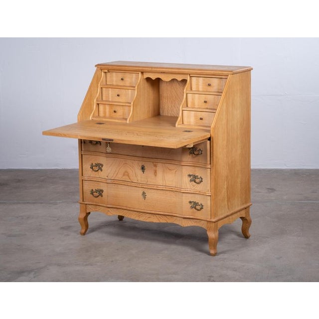 1960s Mid-Century Danish Oak Drop-Front Secretary, 1960s For Sale - Image 5 of 13