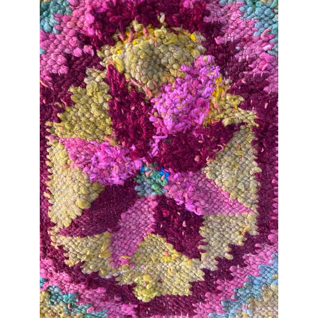 Early-Mid 20th Century Vintage Peruvian Andean Floral Folk Art Textile (74" X 63") For Sale - Image 15 of 18