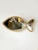 Charming French wall mirror dating from the 1960s, featuring an unusual fish-shaped silhouette. The mirror is entirely...