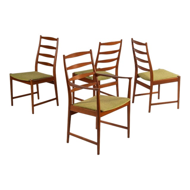 Contoured Ladder Back Dining Chairs in Teak by Torbjorn Afdal for Vamo, 1960s - Set of 4 For Sale