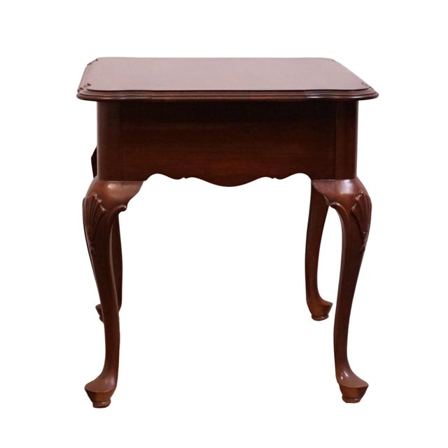 Ethan Allen Georgian Court Solid Cherry Traditional Style 22" Accent End Table 11-8607 For Sale - Image 12 of 13