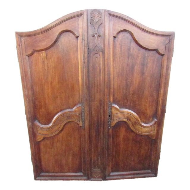 Pair of Antique French Armoire Doors For Sale